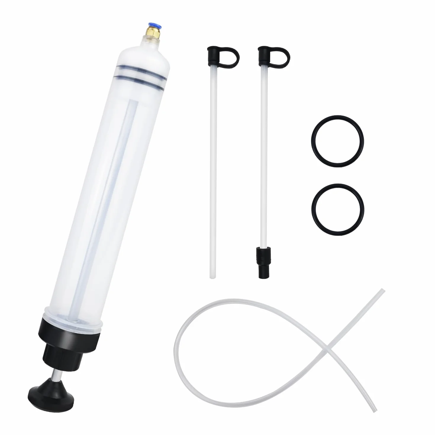 500 ml Seringue D'aspiration D'huile, Pompe à Huile Manuelle Seringue Huile avec Tuyau pièce à injecter Huile Boite de Vitesse, compatible avec les Huiles Moteur, de Frein et de Transmission