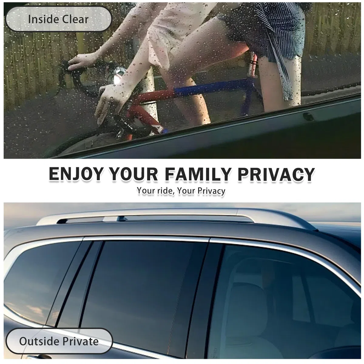 Film teinté pour vitres de voiture - Film teinté autocollant pour vitres de voiture - Film de protection contre les rayures - Bloque les rayons UV/IR - Chaleur et éblouissement - 35 % VLT