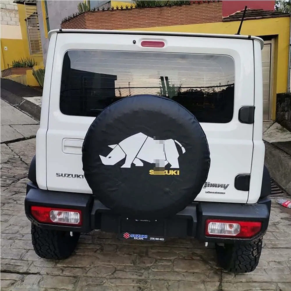 Housse de roue de secours pour Suzuki Jimny Jb64 Sierra Jb74 2019 2020 2021 2022 2023 - Imperméable à l'eau et à la poussière - En ABS élastique - Accessoires de décoration extérieure