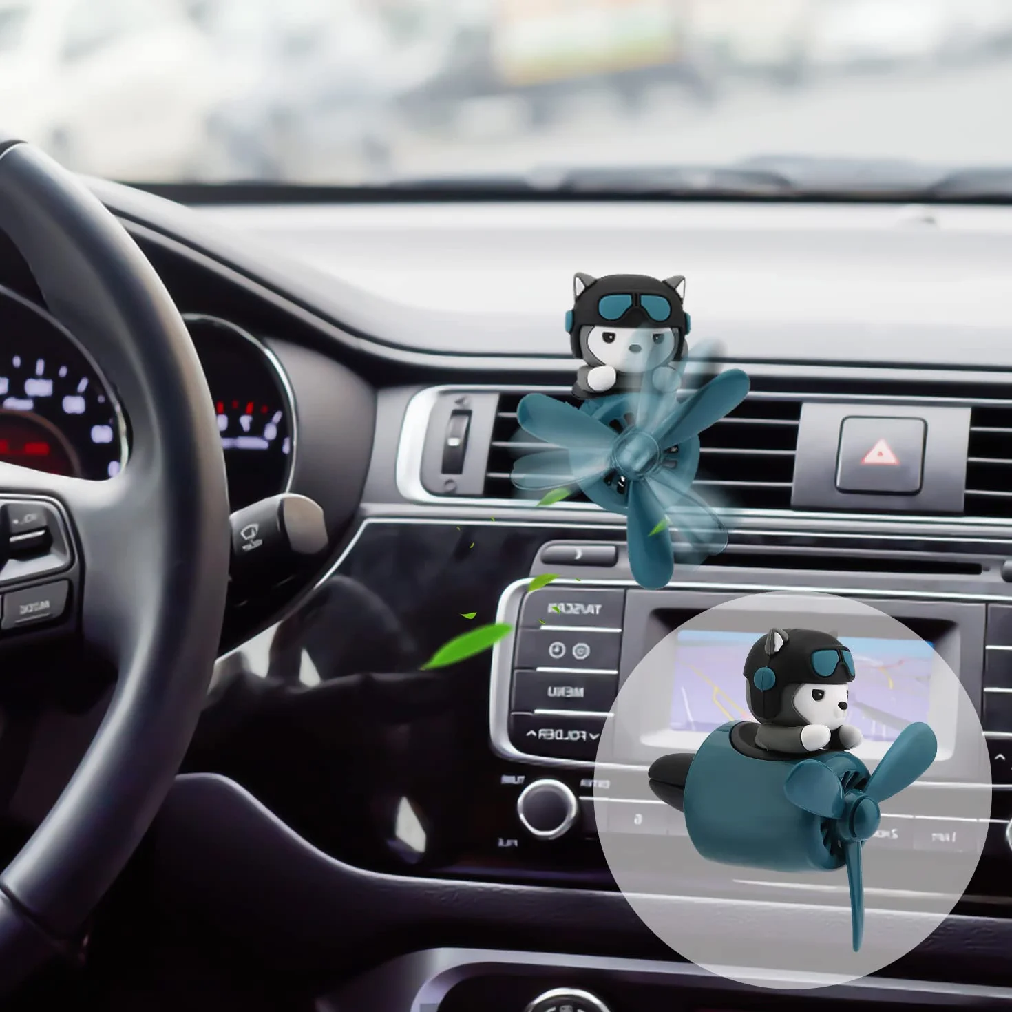Clip de Ventilation Voiture, Désodorisant Pilote de Dessin Animé Diffuseur Parfum Interieur Femmes