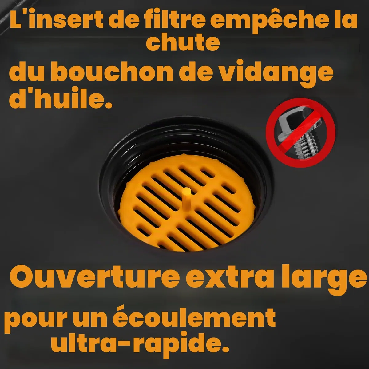 BigDean Bidon de vidange d'huile noir 10 l - Réservoir d'huile avec filtre - Carter d'huile en plastique robuste - Aide à la récupération pour les vidanges - Rangement pratique des liquides - Fabriqué