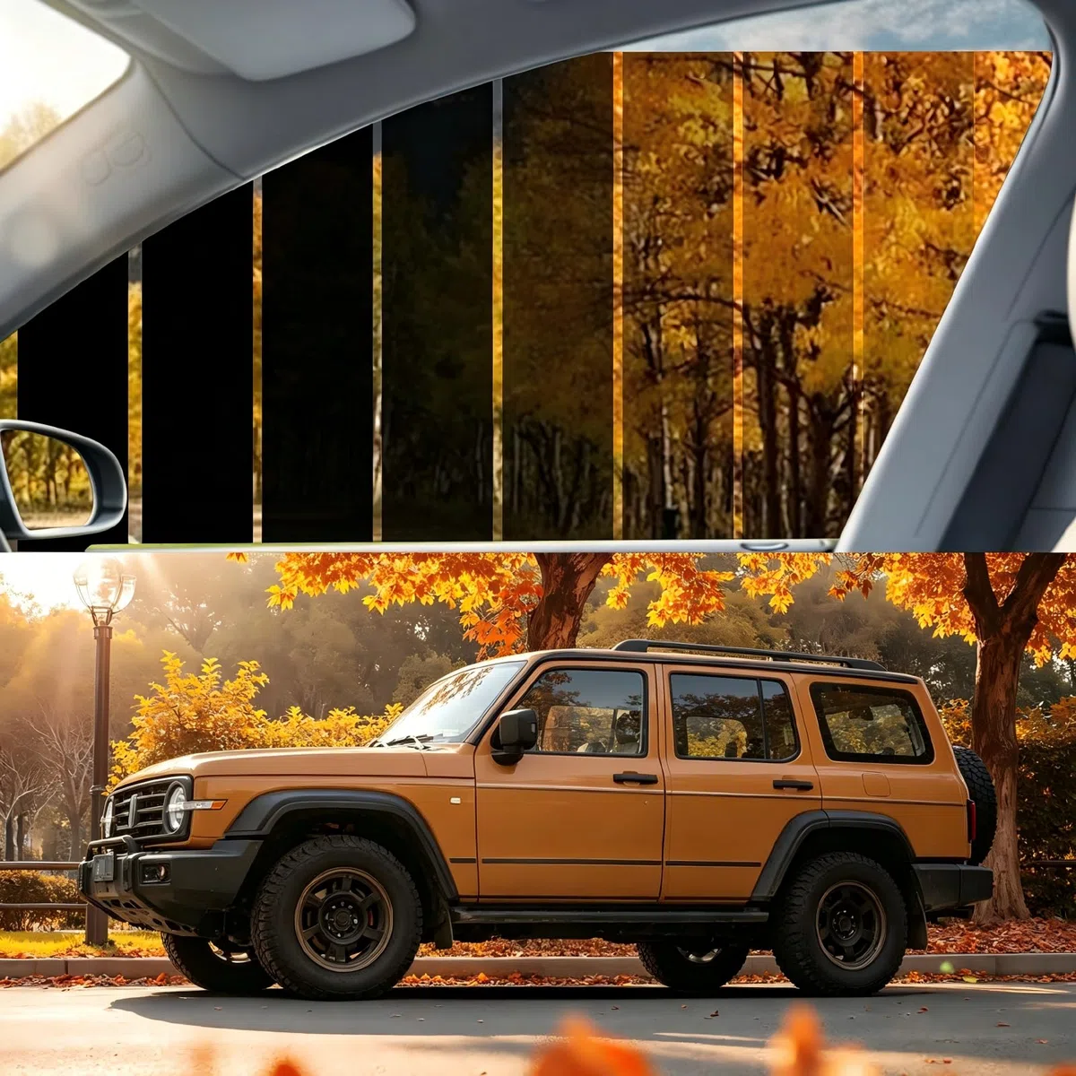 Film teinté pour vitres de voiture - Film teinté autocollant pour vitres de voiture - Film de protection contre les rayures - Bloque les rayons UV/IR - Chaleur et éblouissement - 35 % VLT